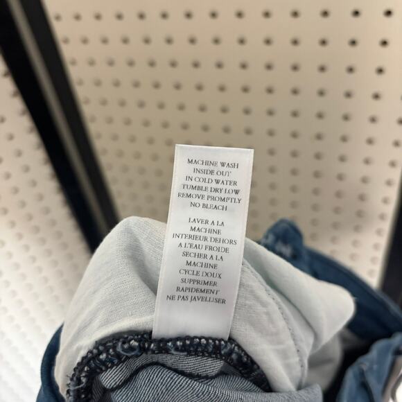 Frank & Eileen Wicklow Blue Straight Leg Chino Cropped Ankle Trouser 10 - Picture 4 of 8